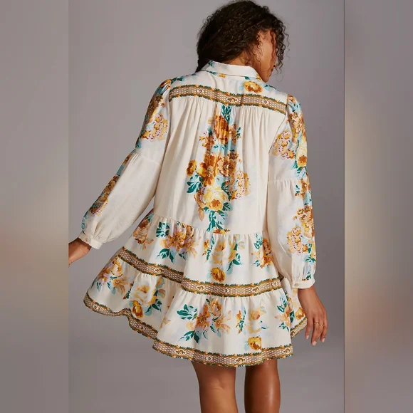 Tiered Mini Shirtdress - Picture 6 of 13